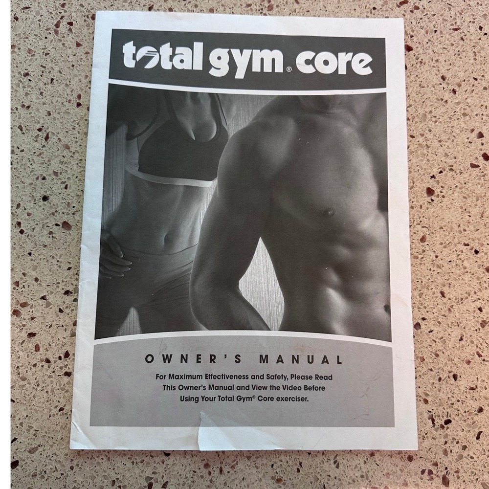 Total Gym Core Owners Manual Fitness Quest TGLBD Exercise Guide 2010